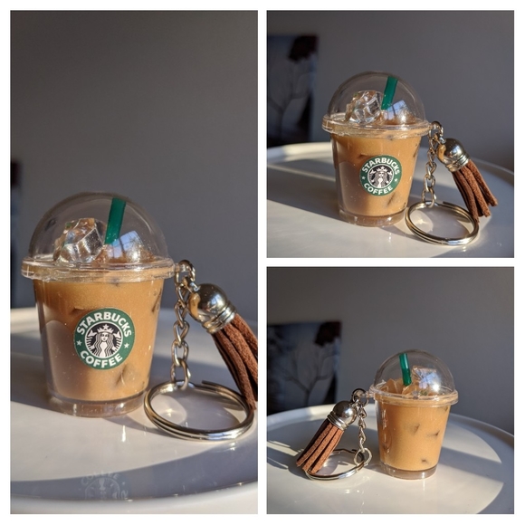 Handmade Starbucks Inspired Tumbler Keychain New - Picture 9 of 14